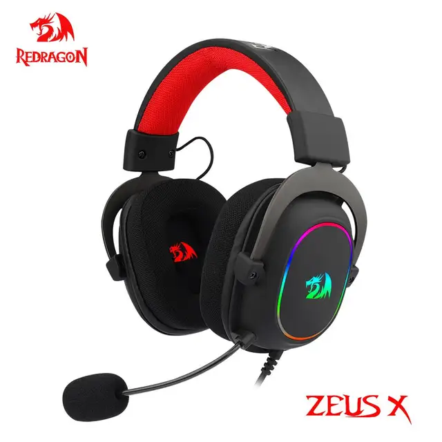REDRAGON ZEUS X H510 RGB Gaming USB Headphone Noise cancelling, 7.1 Surround Compute headset Earphones Microphone for PC PS4 1