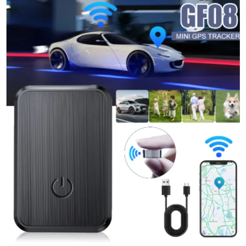 GPS Tracker Mini GF-08 Magnetic GPS Car Tracker Real-Time Tracking Anti-theft SIM Card Message Locator GPS Tracker Anti-Lost Locator