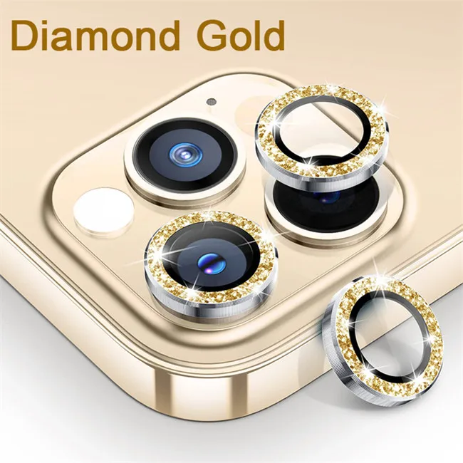 Metal Ring Camera Protectors with Lens Glass Film Cover