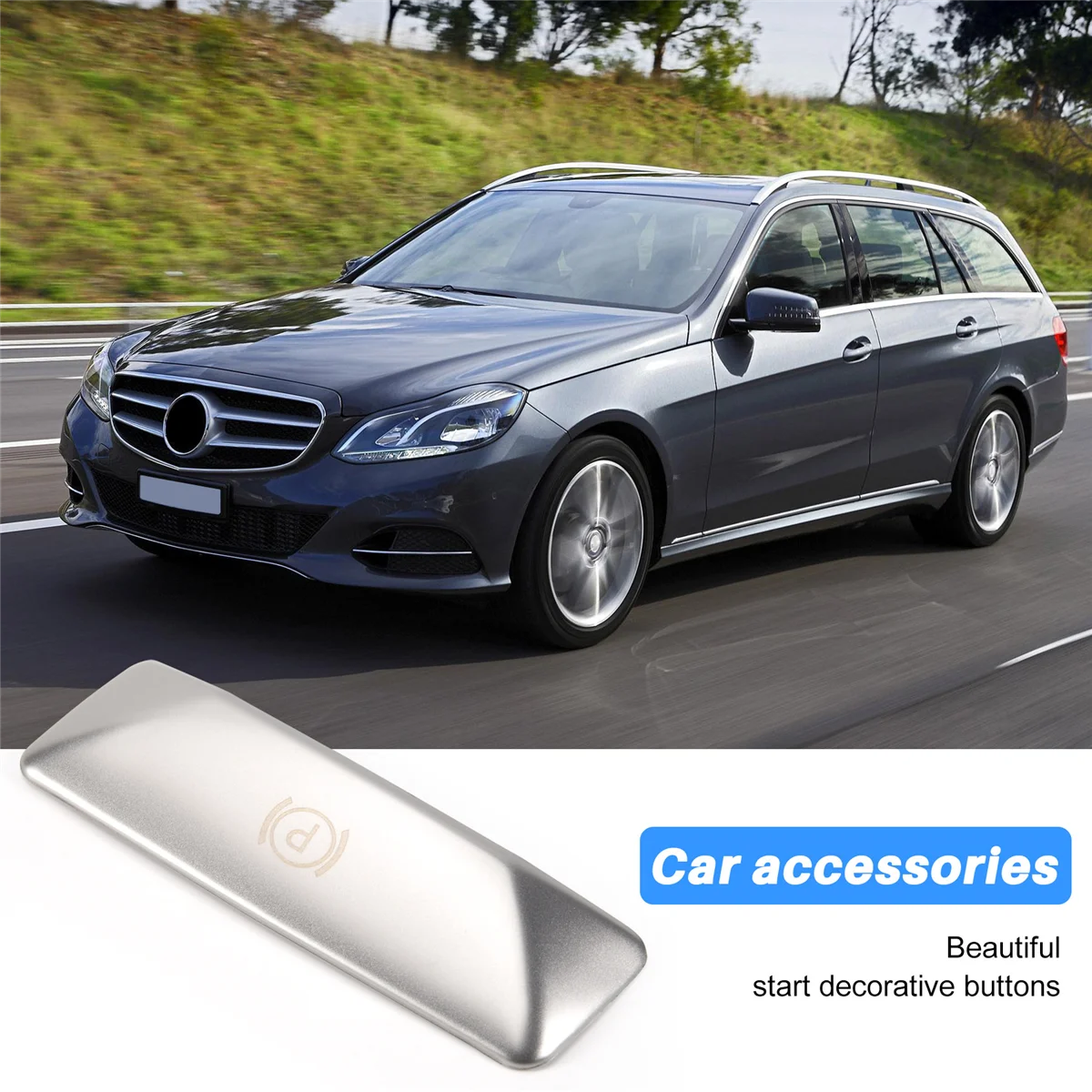 Car P Button Foot Brake Release Switch Decoration Stickers for Mercedes Benz E Class W212 C Class W204 GLK Accessories