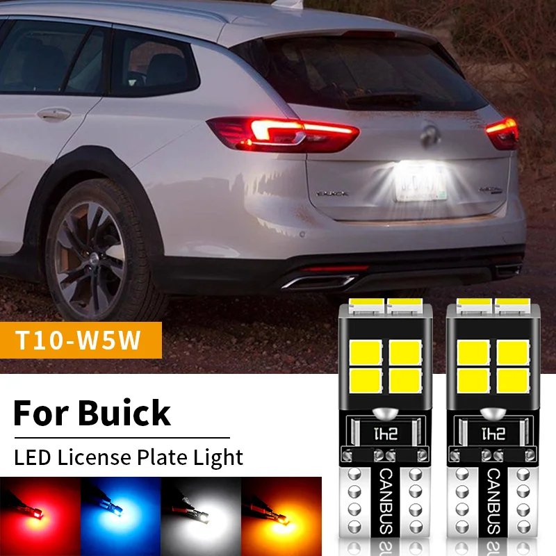 

2pcs T10 W5W License Number Plate Light LED Bulbs Lamp For Buick Rainier Lucerne Enclave Verano Encore Cascada Envision