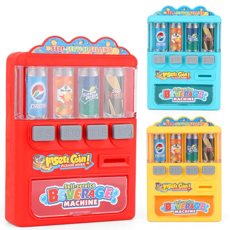 Creative Fun Vending Machine Candy Vending Machine Early Learning Play House Toys Drink Machine Toys Kids Coin Operated Toys 4