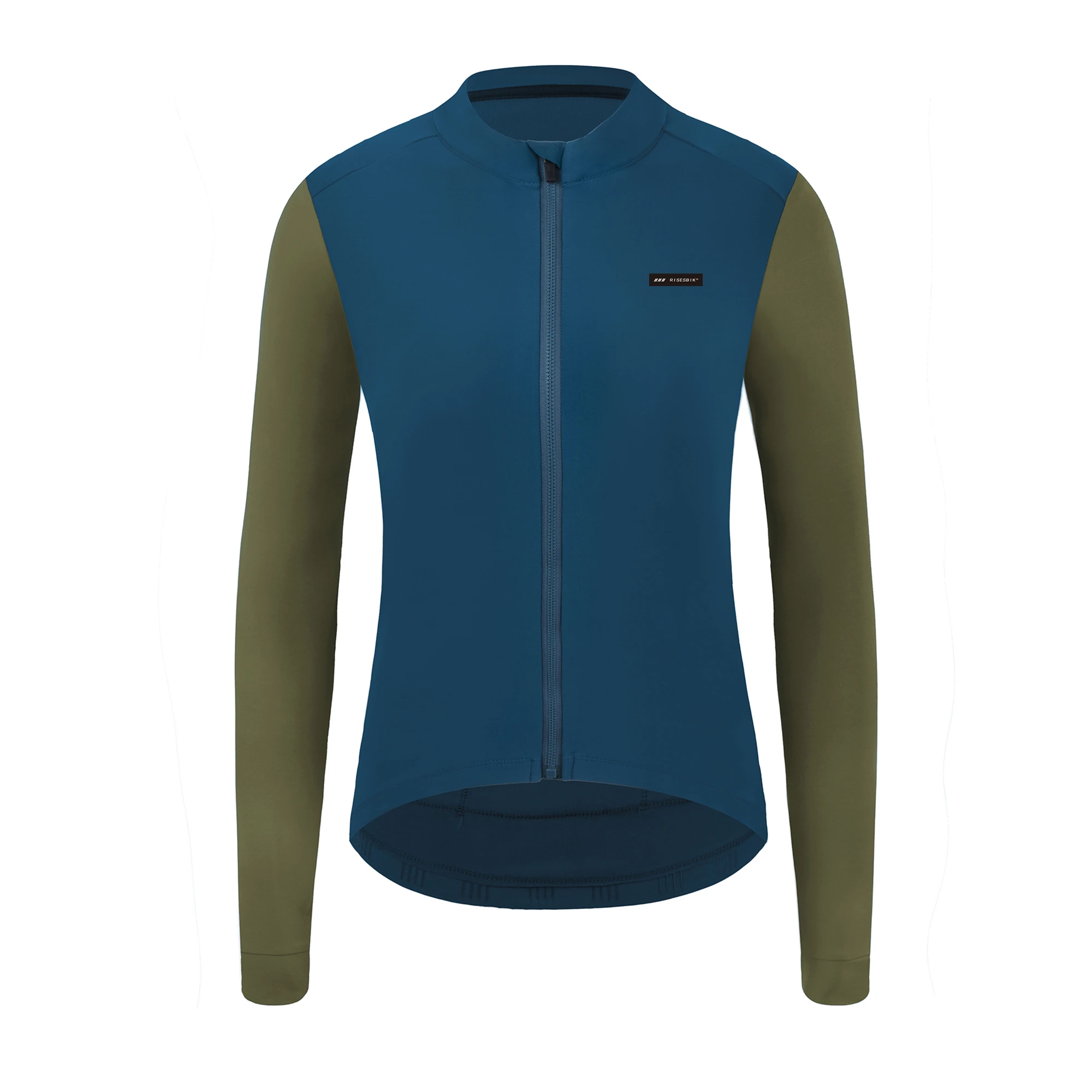 thumbnail image 1 of RISESBIK Ropa de ciclismo de invierno para mujer Maillot de ciclismo de polar térmico con bolsillo con cremallera Chaqueta de ciclismo Softshell a prueba de viento para mujer, 1 of 5