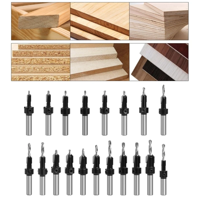 

8/10mm Shank Counter Sink Drill Bit Milling Cutter for Woodworking Screws