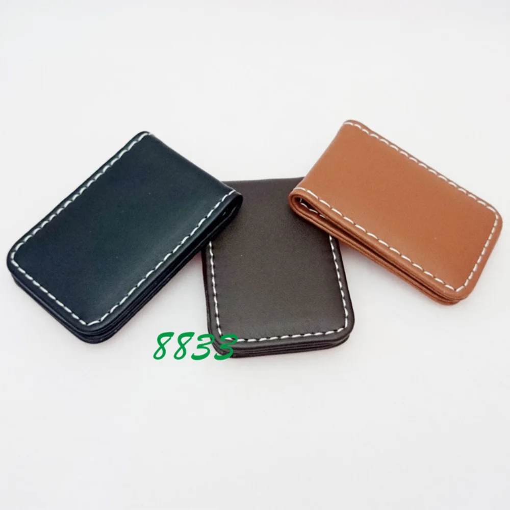 Compact Magnetic Leather Money Clip