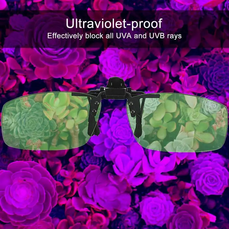 LED Grow Light Room Glasses Eye Safety Stylish UV Polarizing Goggles for Grow Tent Greenhouse Hydroponics Plant Eye Protector