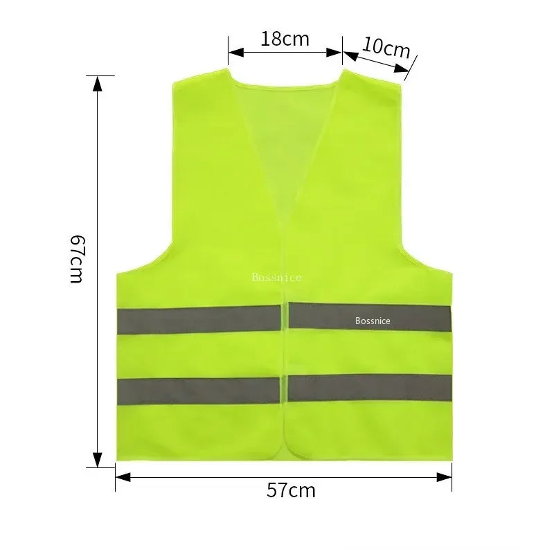 Reflective Vest Sleeveless Tops Traffic Running Safety Reflector with Reflective Stripe