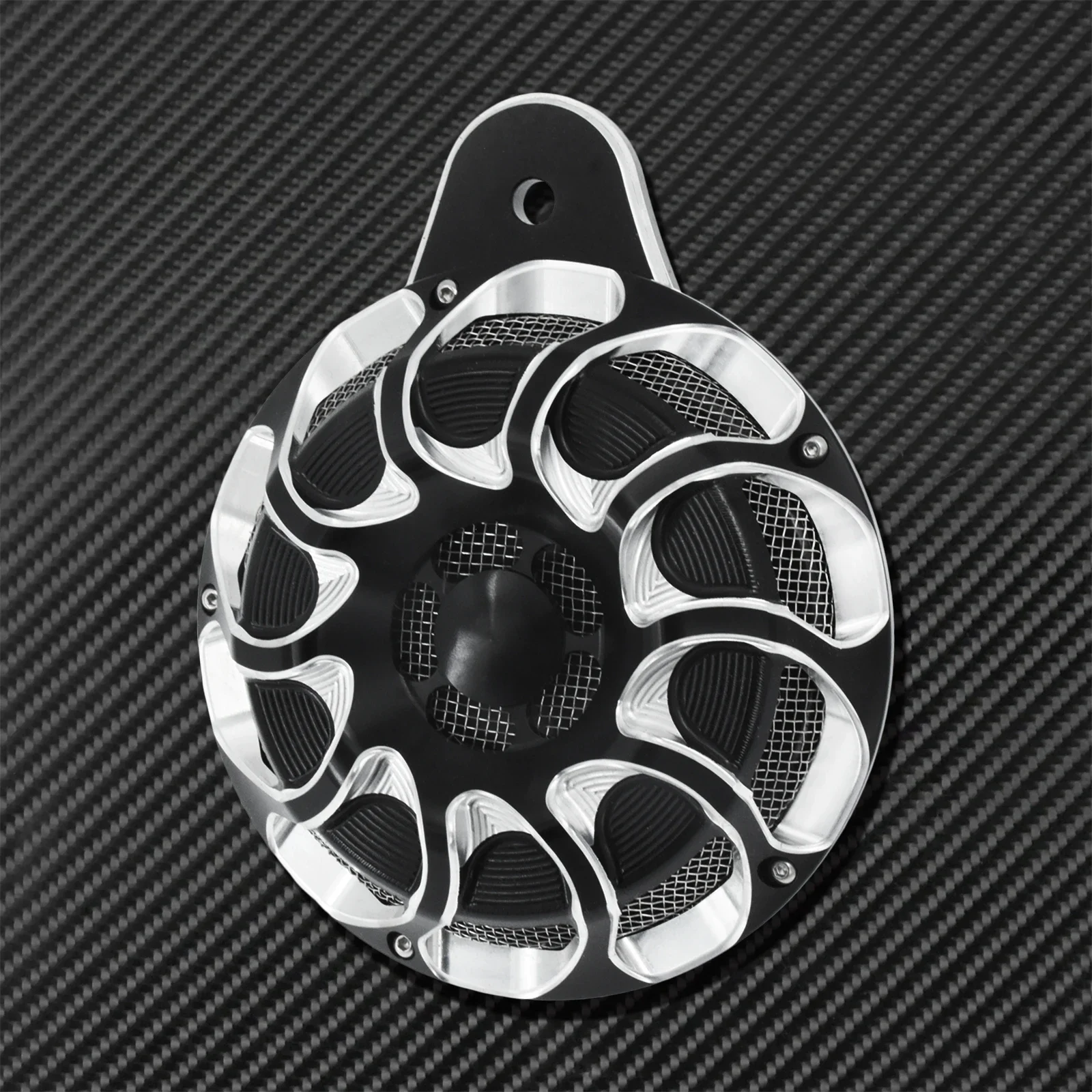 Motorcycle Black&Chrome CNC Horn Cover Horns Assembly Loudspeaker Aluminum For Harley Touring Big Twin Cam 91-Up Sportster XL