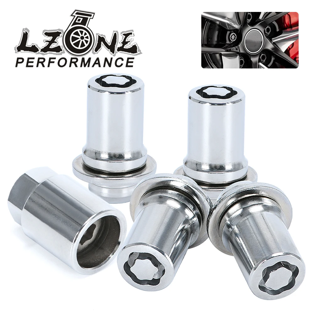 4Nuts1KeyAntitheft44MMHeightWheelLockLugNutsSetM12x15For
