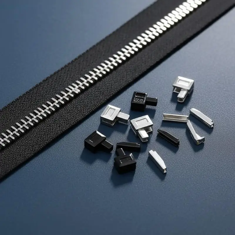 지퍼 스토퍼 금속 수리 키트 10개 재봉사용 공구 오픈 엔드 하단 지퍼 수리 세트 의류 가방 DIY 수리 공예 세트