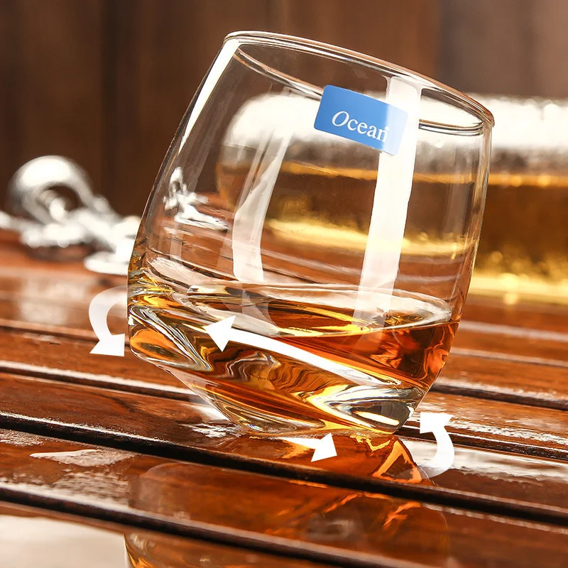 Thailan Whisky Cup Household Bicchiere Da Vino Economico Ocean Giroscopio Whisky Glass Chivas Regal Brandy Beer Mug