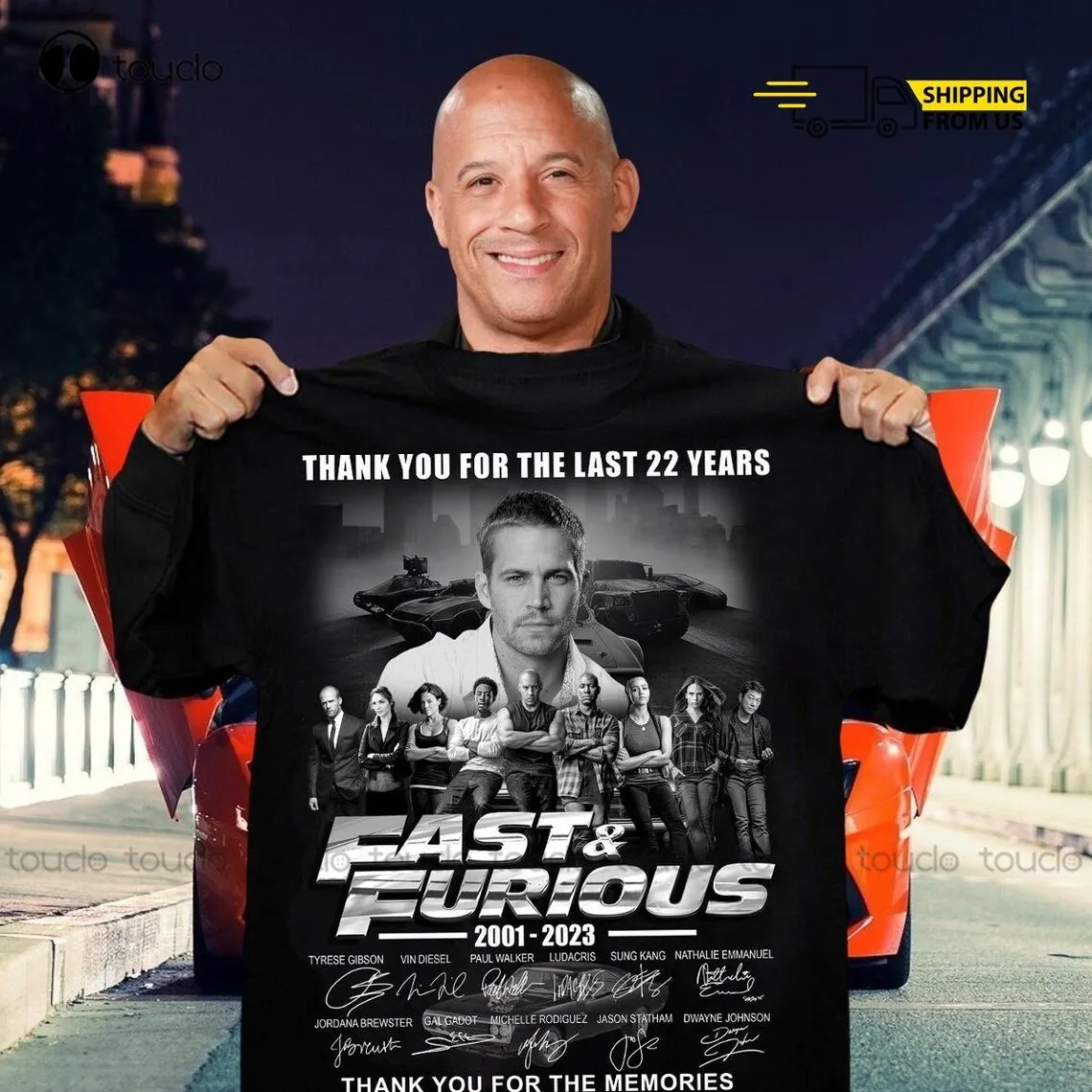 Maglietta Per L'Anniversario Veloce E Furious, T-Shirt Paul Walker, La 2 Fast 2 Furious Paul Walker Shirt, Fast X Movie Shirt Xs-5Xl