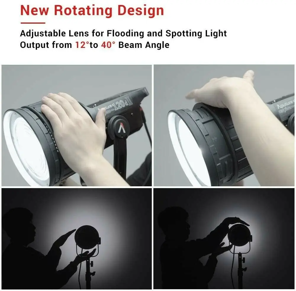 Aputure F10 Fresnel zoom lens photography fill light spotlight for live  photography studio - AliExpress