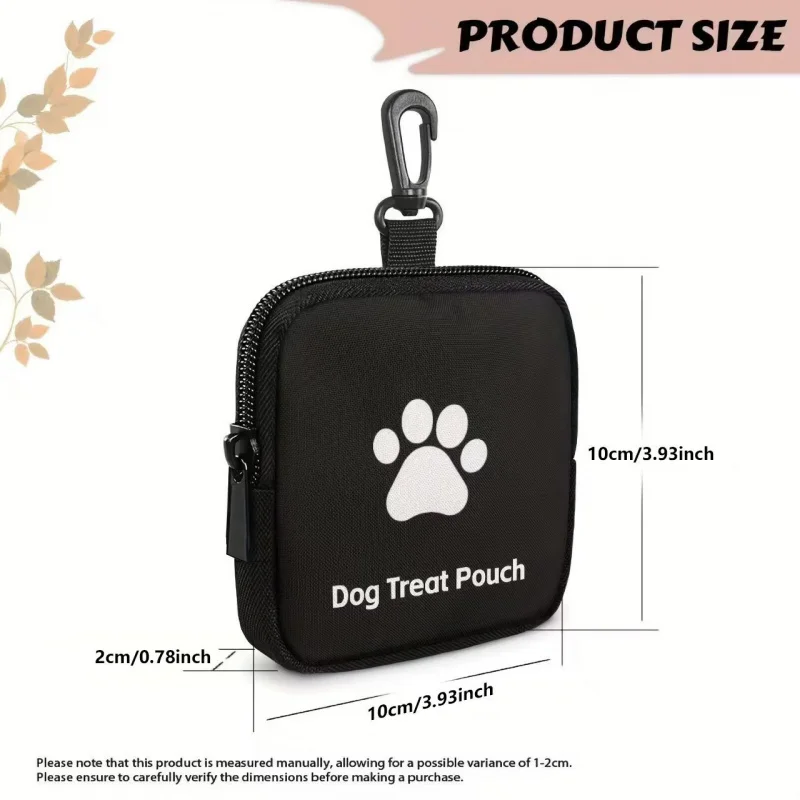 Artificial Leather Dog Paw Patterned Coin Purse with Zipper Dog Food Storage