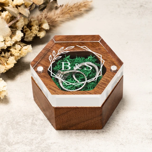 Custom Wedding Ring Box | Engagement Ring Box |HundredHearts