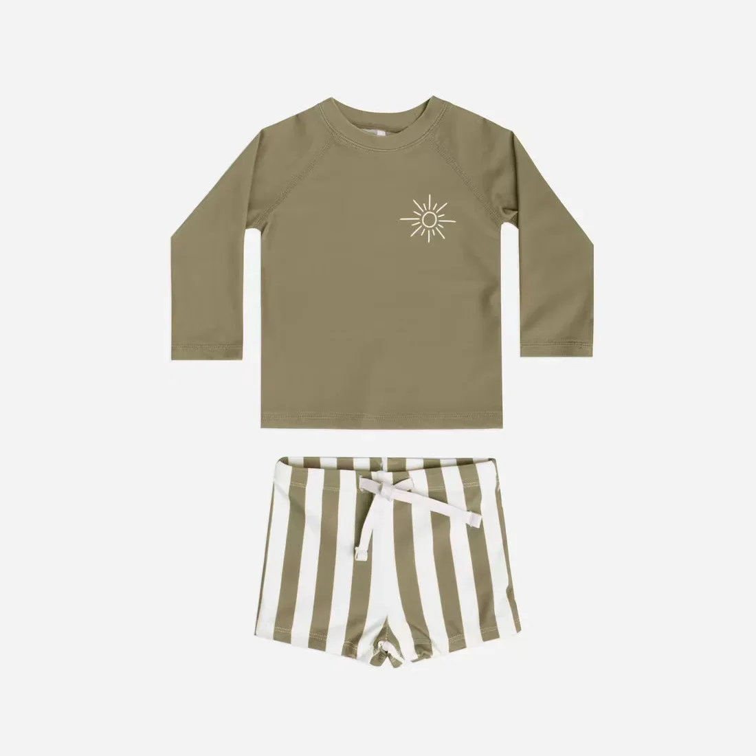 Korean Style Summer Baby Boy's Swimwear Sets Long Sleeve Round Collar Sunscreen Swimsuit+Swimming Trunks Seaside Vacation E6928 kids swimsuits boys swim shorts