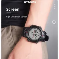 SYNOKE-Montre de dehors Électronique pour Homme, Étanche, Shoe, Multifonction, Alpinisme en Plein Air, Grand Écran 3
