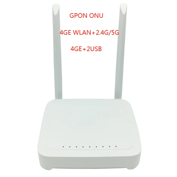 

GPON ONU ONT H3-2S 4GE WLAN+2.4G/5G DUAL BAND WIFI 5DB ANTENNA INCLUDES REMOTE CONTROL FTTH ROUTER FREE SHIPPIN