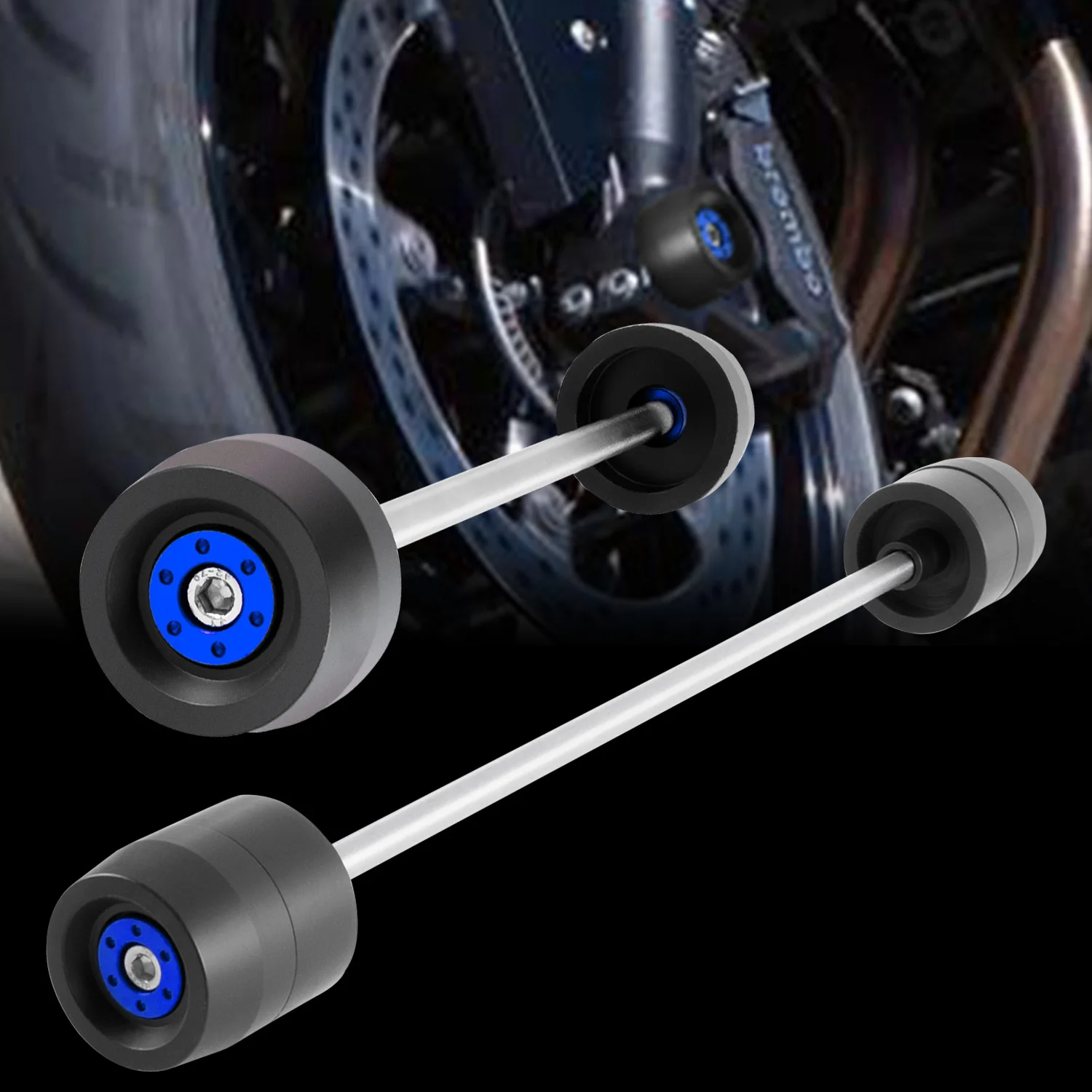 Motorcycle Front & Rear Axle Sliders Wheel Protector For Suzuki Gsx