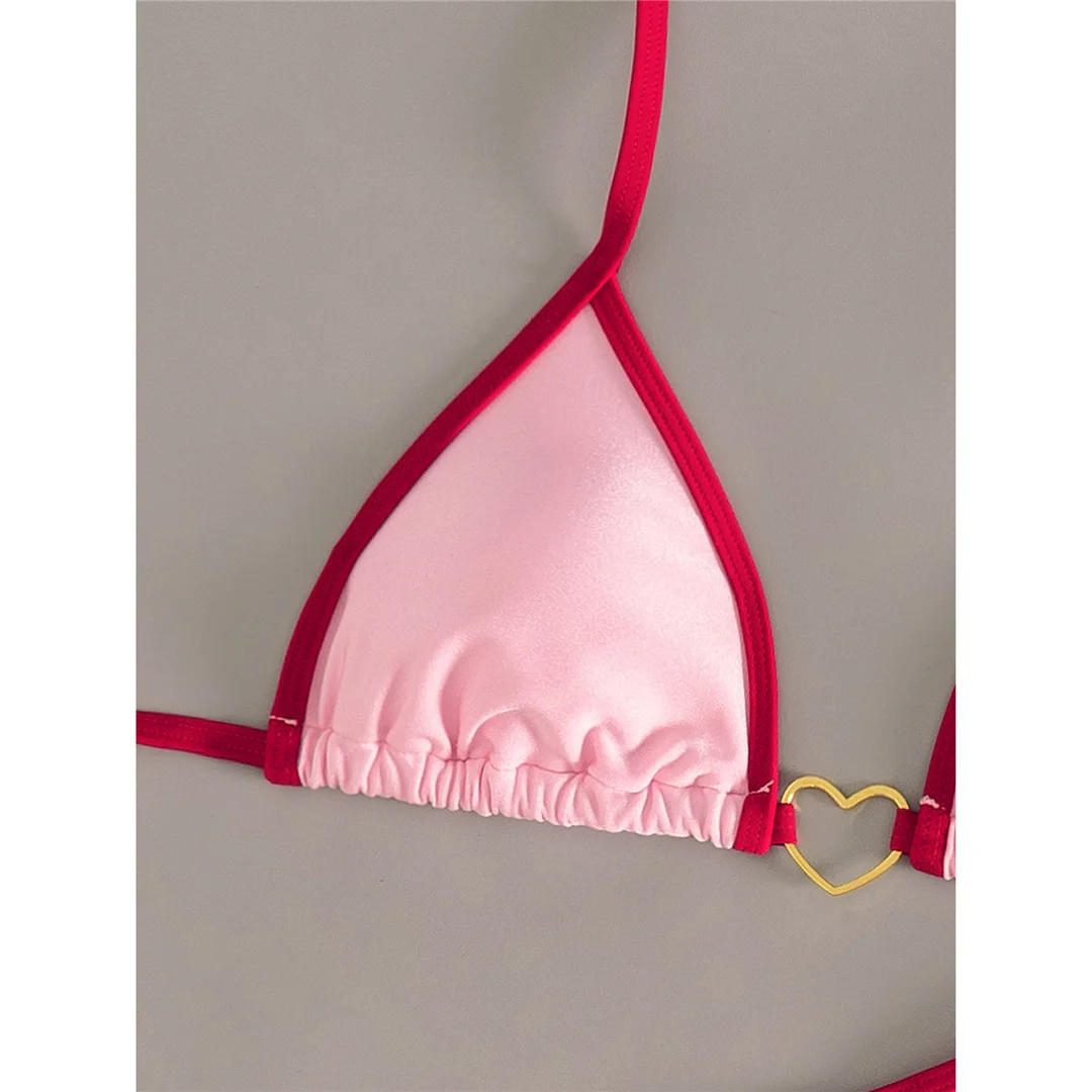 women’s beach bikini with minimal silhouette