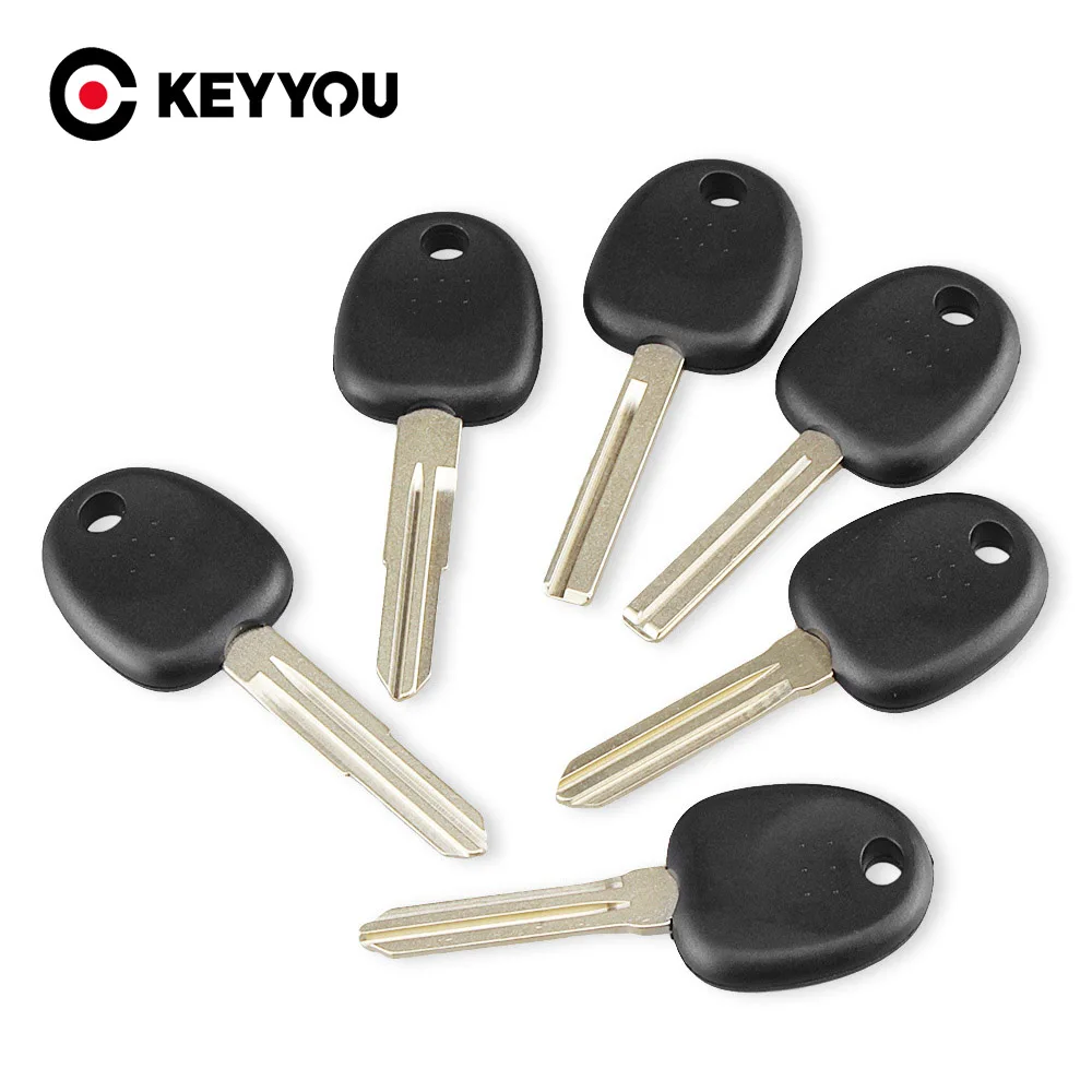 

KEYYOU 10pcs For Hyundai Accent I30 IX35 Sonata NF Tucson Verna Kia Car Transponder Key Blank Shell Case No Chip