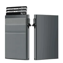 Luxury Anti - RFID Slim Metal Wallet (Grey)