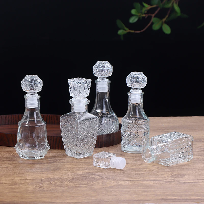 Description Picture 5 of item1Pc 100/150ml Transparent Glass Cup Whiskey Decanter Party Barware Whiskey Glass Bottle For Liquor Bourbon Barware