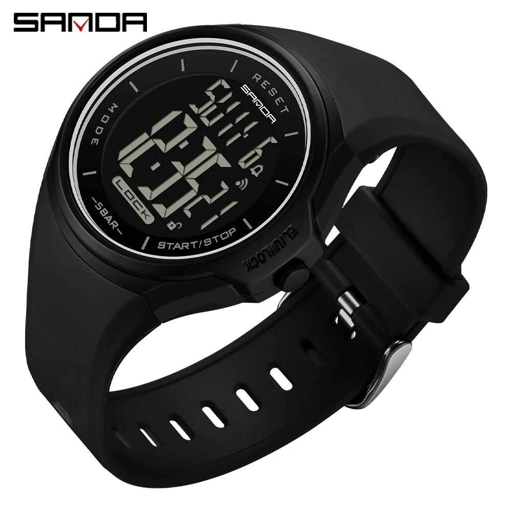 SANDA Fashion Simple Sport Watches Men Military Digital Watch Alarm Clock Shock Resistant Waterproof Relogio Masculino 2131 casio g shock shock resistant multi alarm digital dw 6900bb 1 dw6900bb 1 мужские часы