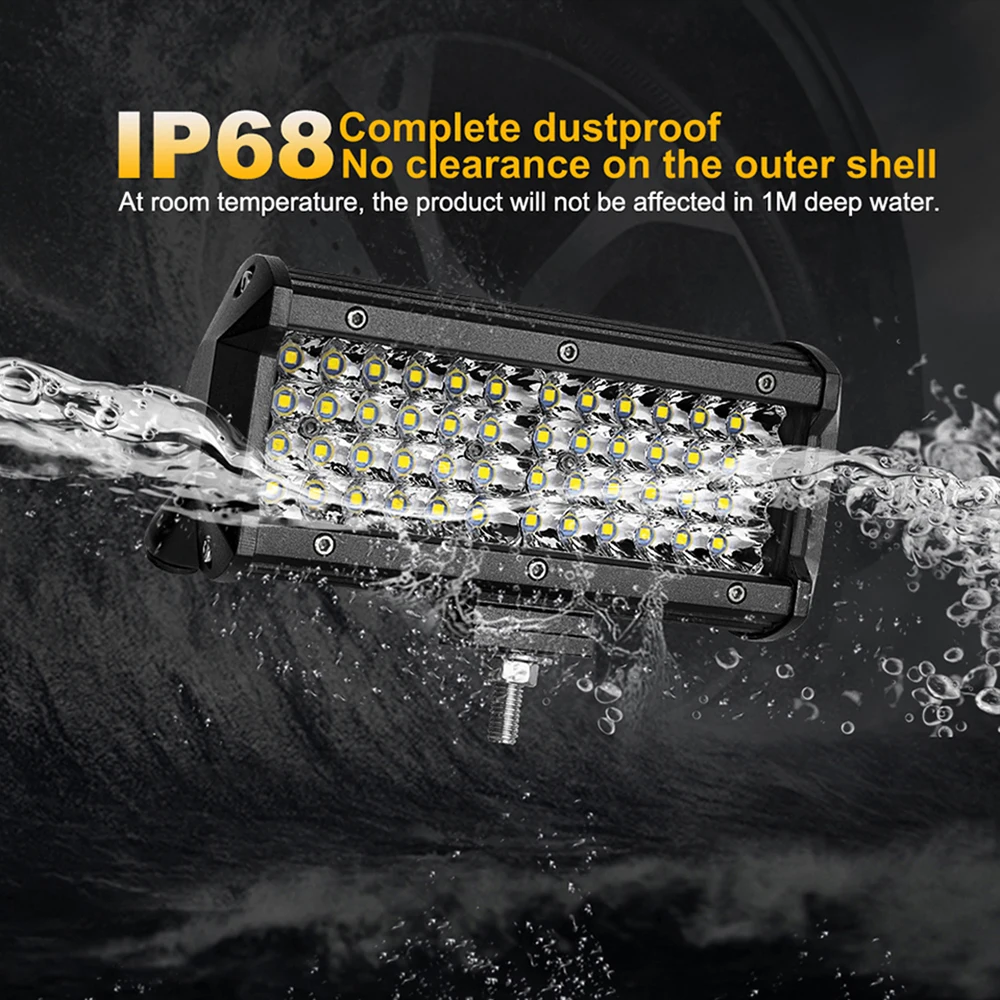 4" 7" 72W 144W LED Fog Light for Car SUV Truck 4x4 ATV Spotlight Flood Beam LED Work Light Bar Off Road Driving Fog Lamp