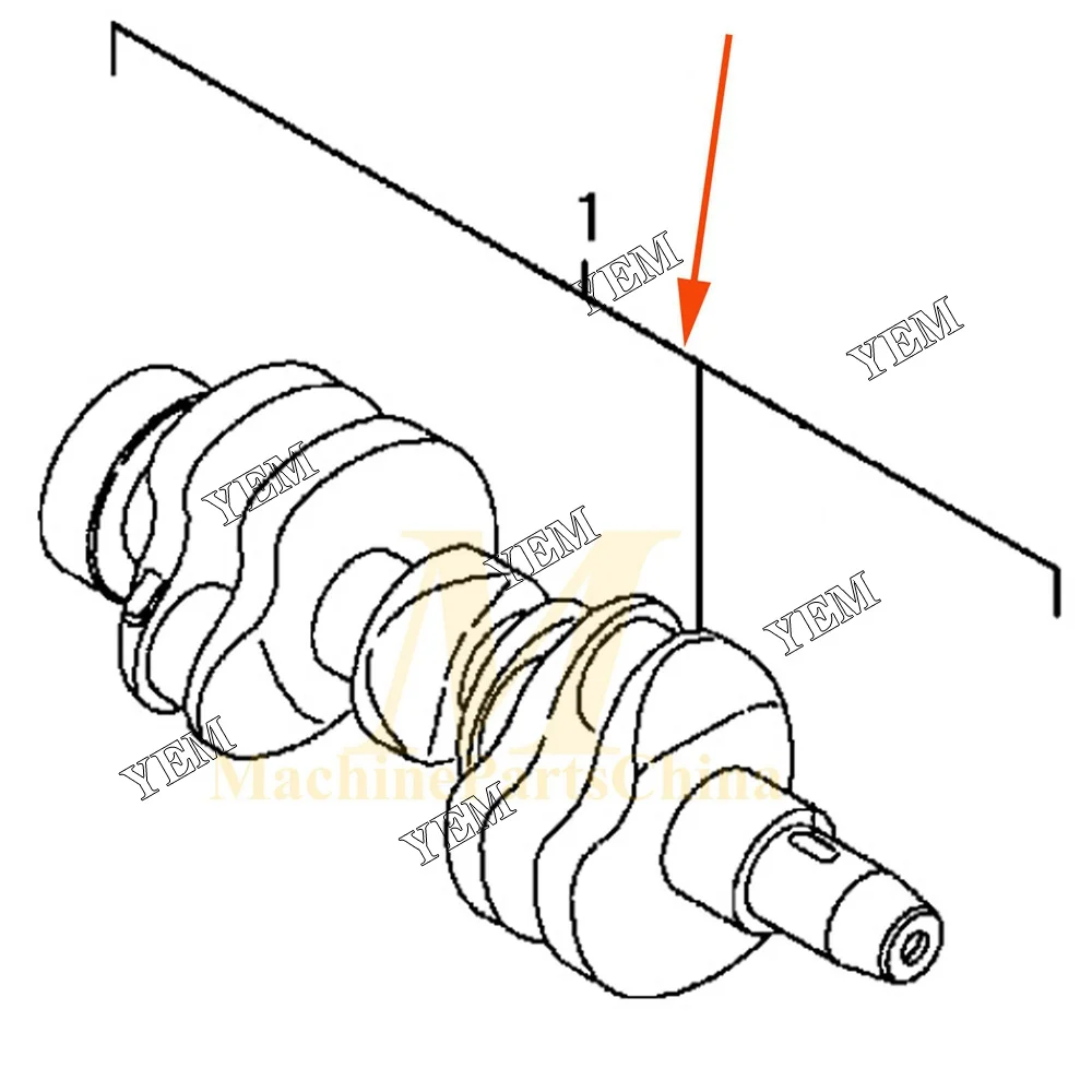 

Brand-New 3TNV84 3TNV84-QIK Crankshaft For Yanmar Engine For JOHN DEERE 3520 3038E 3605