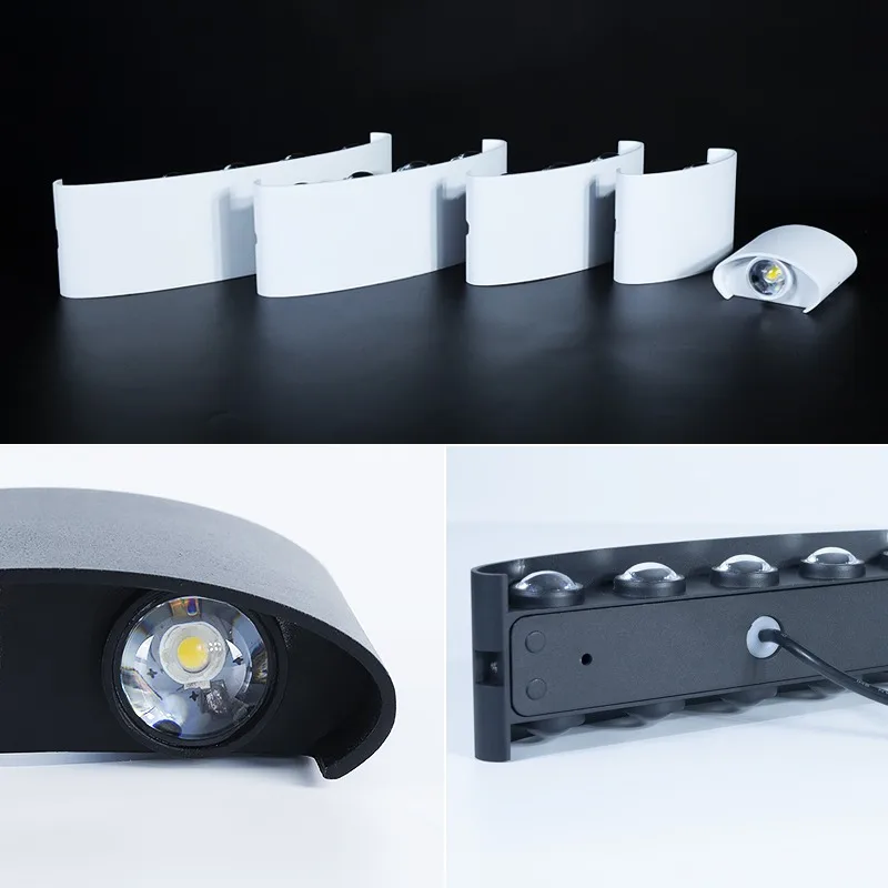 IP65 Waterproof LED Wall Light RGB Auto Change AC 2W 4W 6W 8W 10W 110V 220V Home Decorative Lamp Outdoor Garden Bedroom Corridor
