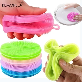 Kitchen Supplies Multifunctional Silicone Brush Dishwasher Dishwashing Mat Disinfecting Pots and Pans Cleaning Brush Table Mat 1