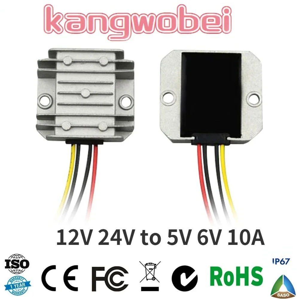 12V 24V to 5V 6V 5A10A 12 Volt to 5 Volt Buck Power Supply DC DC Converter Step Down Regulator Voltage Reducer for Cars Toys