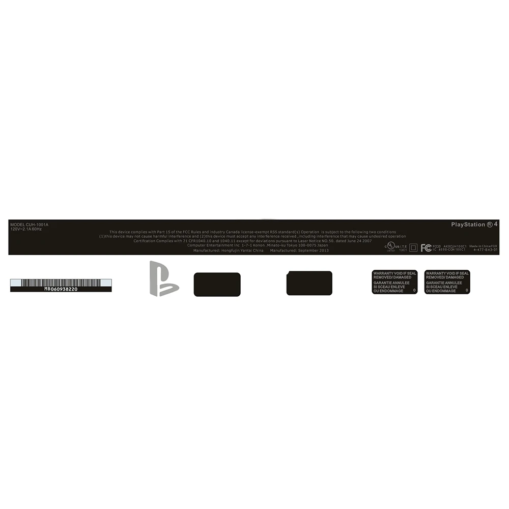 Custodia Shell Sticker Lable Seals Per Sony Playstation 4 Ps4 Cuh-1001A Console Housing Etichetta Adesiva Per Console Ps4 1000 1100