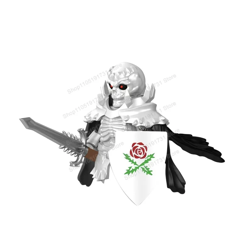 새로운 베르세르크 해골 말 액세서리 블록 리치 킹 가츠 미니 액션 피규어 블록 장난감 GP105 GP201