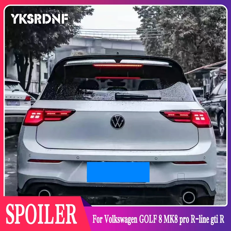 폭스바겐 골프 8 MK8 프로 R-라인 GTI R 2020-2022 스포일러, ABS 블랙/카본 컬러, 자동차 후면 트렁크 스포일러, 자동차 스타일링