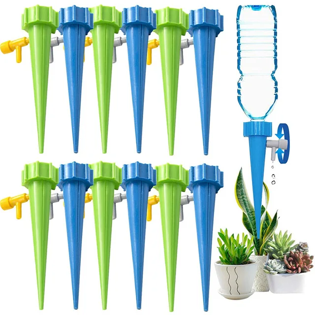 12Pcs/6pcs Self-Watering Kits Automatic Waterers Drip Irrigation Indoor Plant Watering Device Plant Garden Gadgets Creative