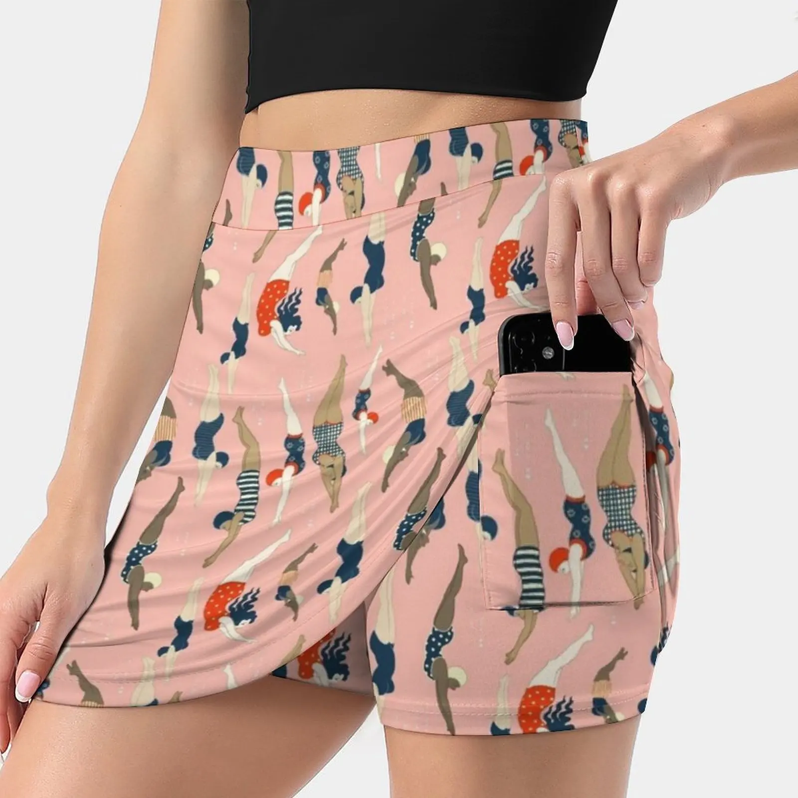 

Дамы из винтажной эпохи с повторяющимся рисунком. Красивая Женская юбка, юбки в эстетике, новые модные короткие юбки, летние женские юбки