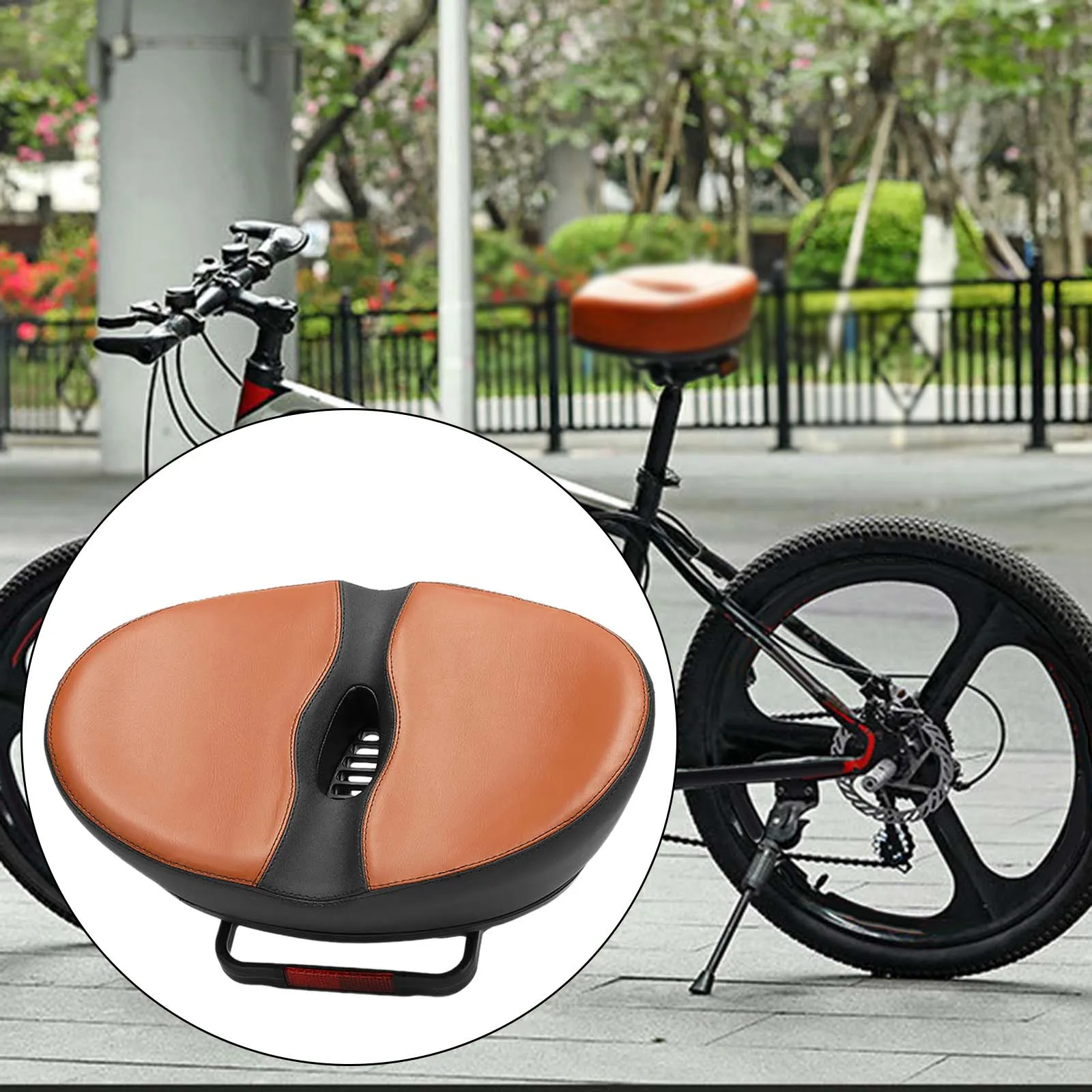 Asiento de bicicleta para hombre y mujer, sillín ancho y suave
