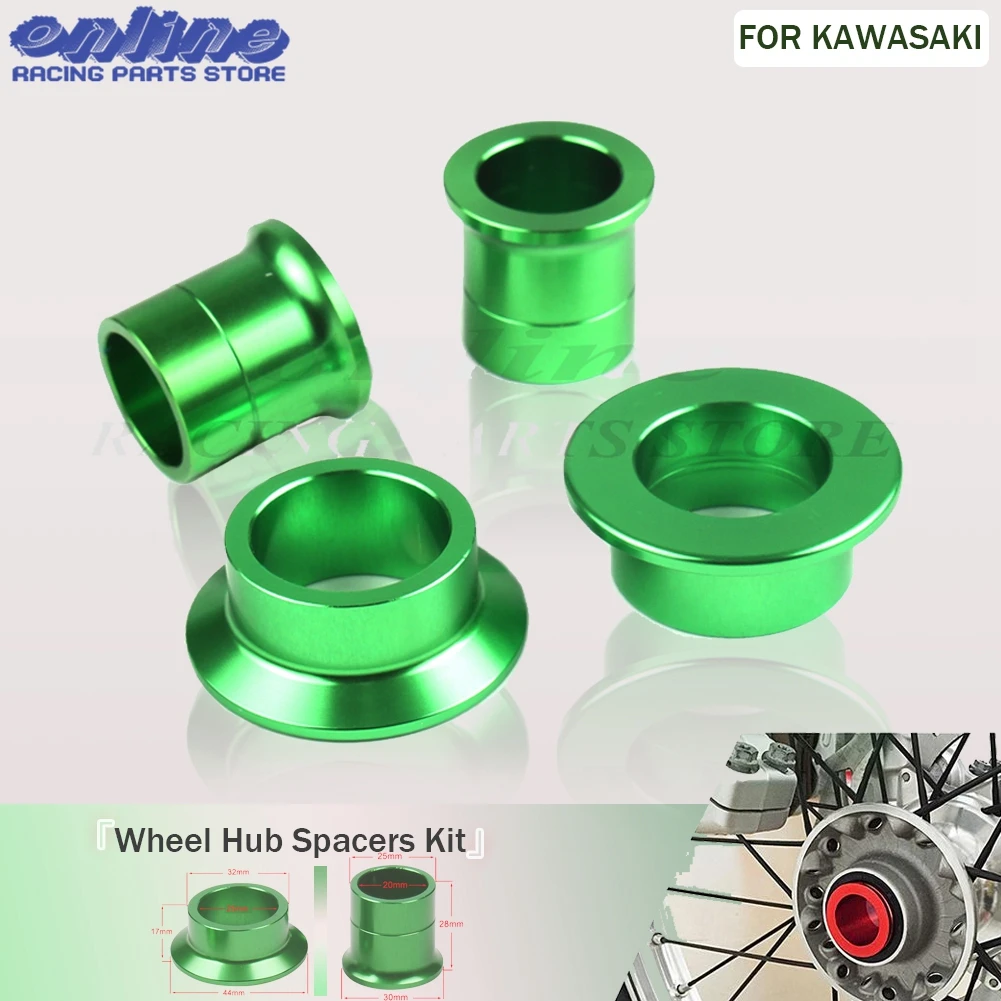 Wheel Hub Spacers Kit For Kawasaki KX125 KX250 KX250F KX450F KLX450R KX 125 250 250F 450F KLX Dirt Pit Bike