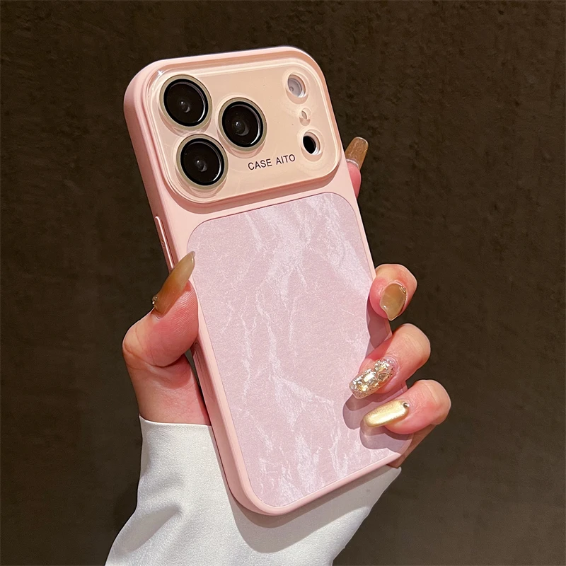 Luxury Snow Mountain Pattern Magnetic For Magsafe Case for iPhone 17 16 15 14 Pro Max 17Pro Large Window Shockproof Matte Cover