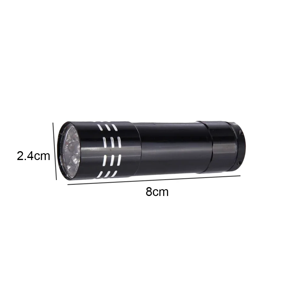 9 LED Handheld Ultraviolet Detector 50LM 395nm Scorpion Inspection Lamp Waterproof Portable for Fluorescent Agent/Currency Test uv led flashlight