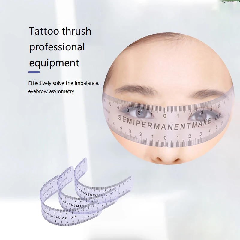 1Pc Makeup Tools Eyebrow Stencil Tool Eye Makeup Tools Reusable Semi Permanent Eyebrow Ruler Eye Brow Measure Tool Eyebrow Guide Ruler Microblading Calliper Stencil
