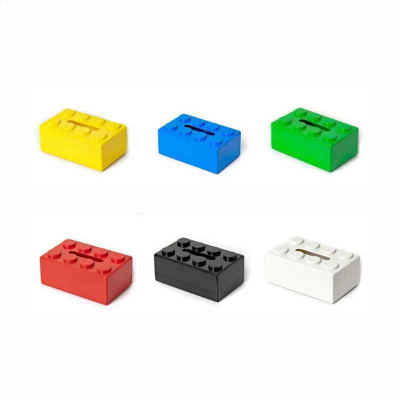 Building Blocks Tissue Box Creative Punch-free Wall-mounted Tissue Box Spring Paper Towel Holder Bathroom Waterproof Tissue Box 4
