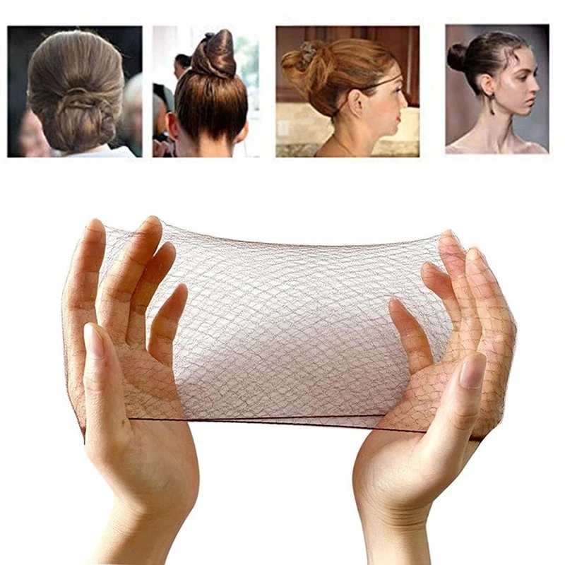 50개입 헤어넷 블랙 탄성 번들 헤어 보이지 않는 헤어넷 메쉬 번 헤어넷 30/50/60CM 헤어 악세사리 인기 상품