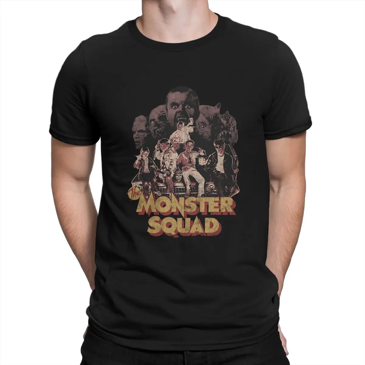 

Horror Movie 80s Hip Hop TShirt The Monster Squad Casual T Shirt Summer Stuff For Adult