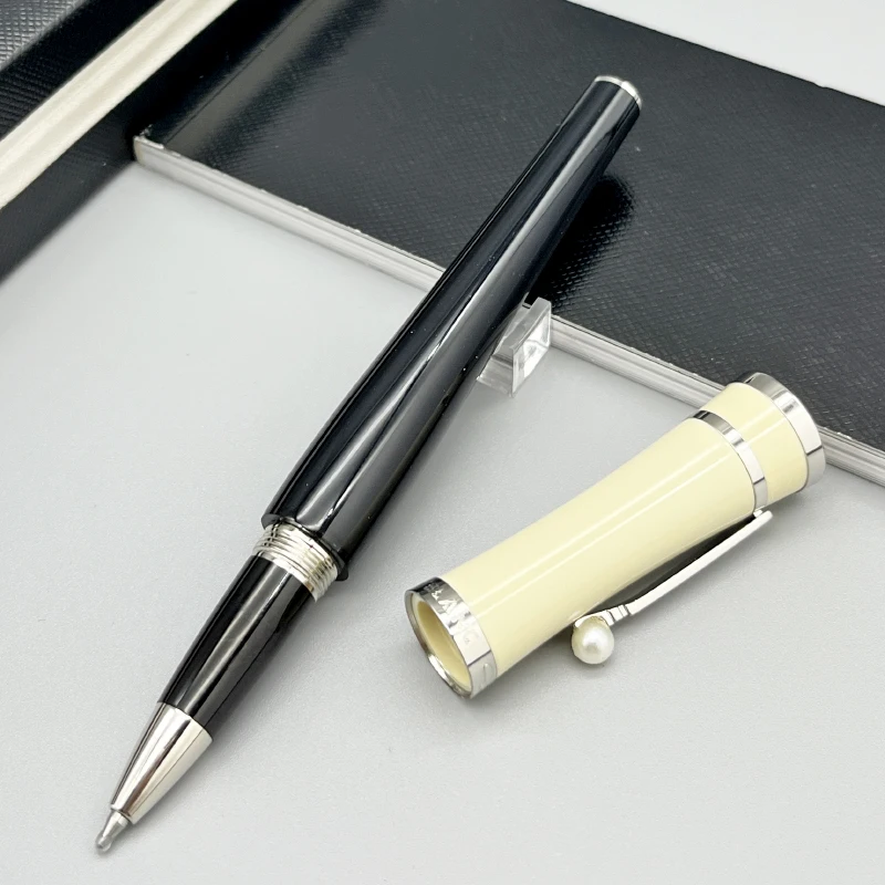 Greta Garbo MB Ballpoint Roller Ball Fountain Pen Luxury Office School Stationery Classic With Pearl On The Clip