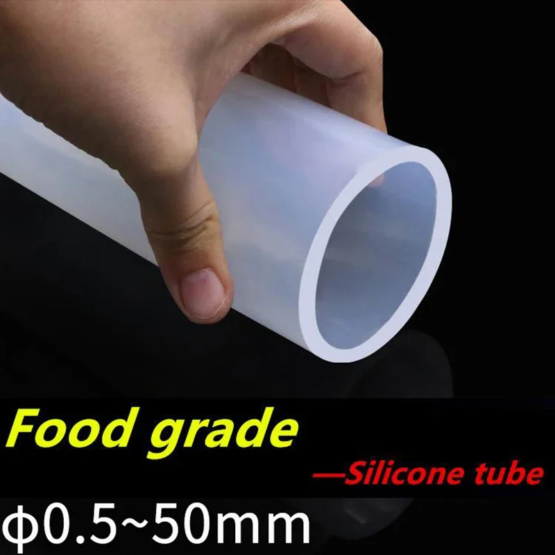 1M Food Grade Silicone Rubber Hose Transparent Flexible Silicone Tube Diameter 1 2 4 5 6 7 8 9 10 11 12 14 16 18 20 30 50mm Tube Silicone Tube