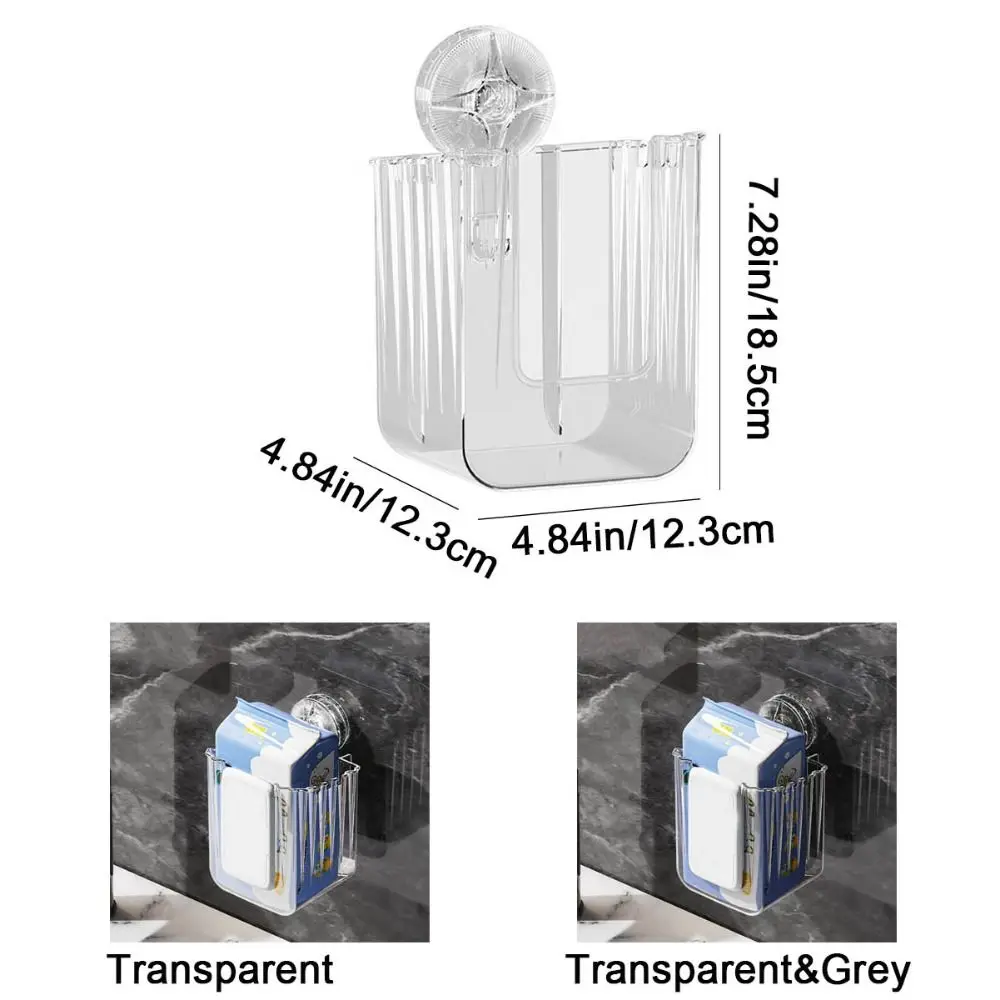 Plastic Suction Cup Tissue Holder Wall Mounted Removable Toilet Paper Holder Punch-Free Waterproof Tissue Rack for Home 6