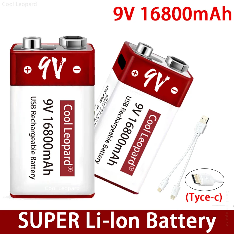 

9V 16800mah Rechargeable Usb Battery Micro Remote Control Lithium Battery Is Used For Multimeter Microphone Toy Remote Control